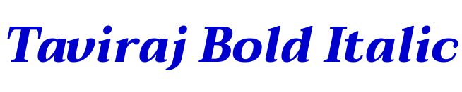 Taviraj Bold Italic шрифт